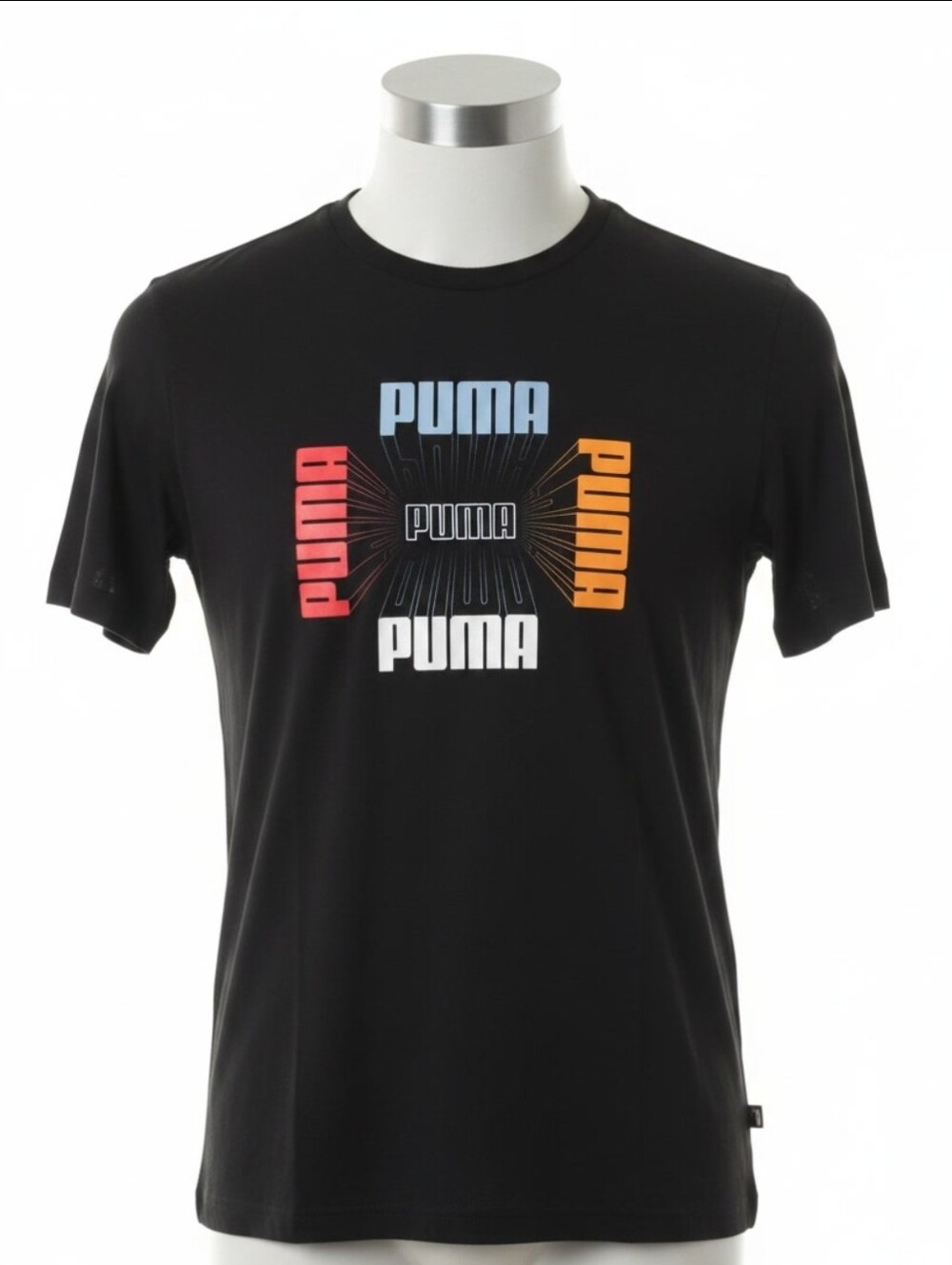 PUMA ESS+ LOGO REPEAT GRAPHIC TEE 674223-01, Men's Shirt, Large, Black